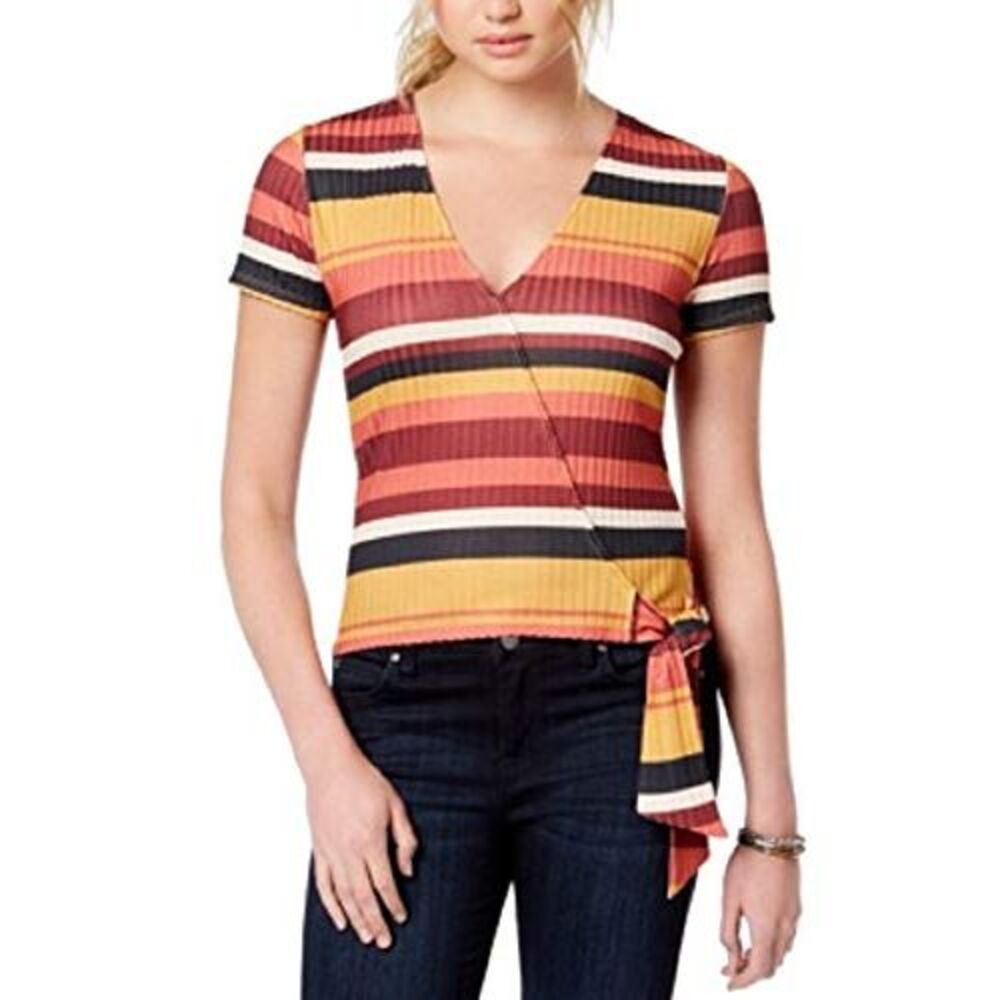 Self Esteem Juniors Striped Wrap Top